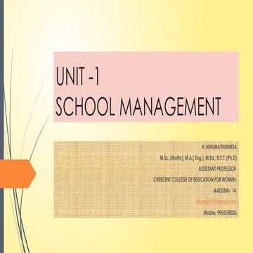 school management -TNTEU- B.Ed., Semester II Unit 1.pptx