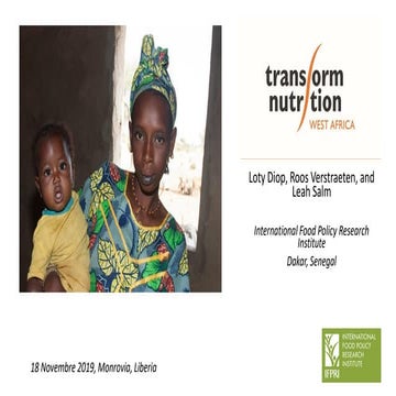 Etat de la recherche sur la nutrition des adolescents en Afrique de l'ouest