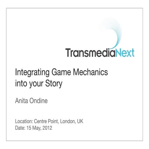 Anita Ondine: Integrating Game Mechanics into Your Story