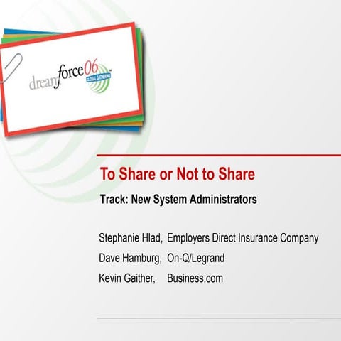 To Share or Not to Share