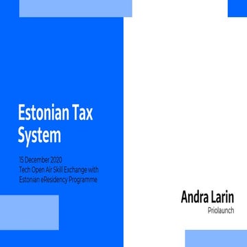 Estonian Tax System
