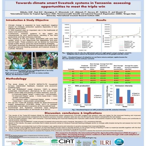 Towards climate smart livestock systems in Tanzania