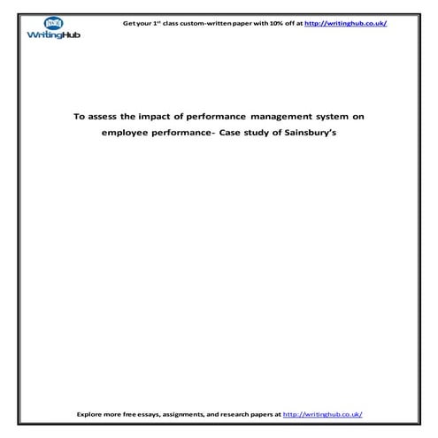 To assess the impact of performance management system on employee ...