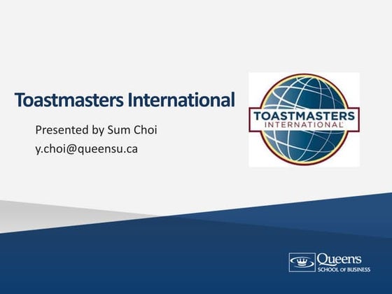 Introduction to Toastmasters | PPTX