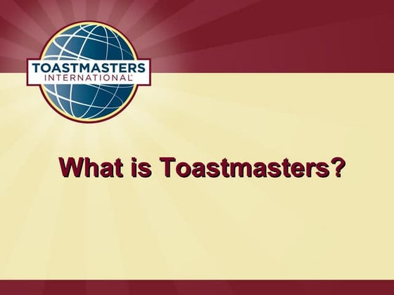 Introduction to Toastmasters | PPTX