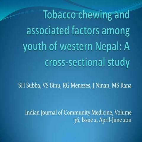 Tobaccochewing nepal
