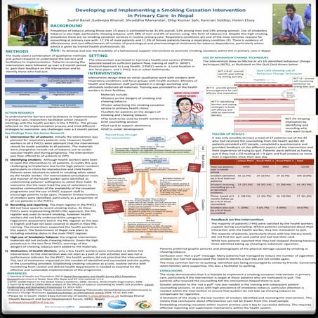 Developing and Implementing a Smoking Cessation Intervention in Primary Care...
