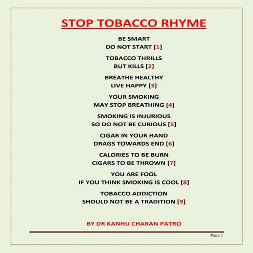 TOBACCO SMOKING