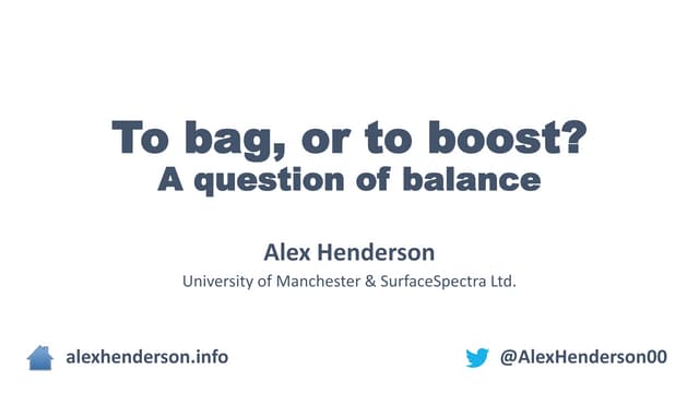 To bag, or to boost? A question of balance