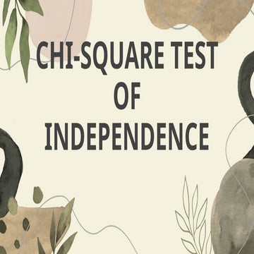 Hypothesis testing chi square test for independence | PPTX