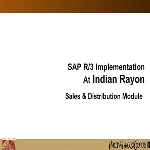 To Be Presentation -SAP Sales and distribution