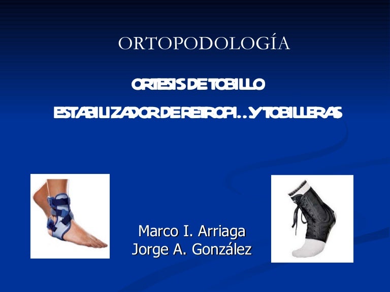 Tobillo de y bilateral ortesis pie