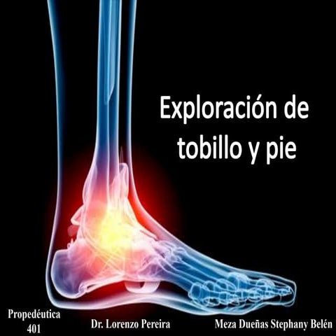Exploración de Tobilo y pie