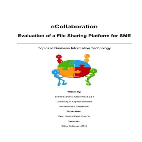 eCollaboration: Evaluation of a File Sharing Platform for SME