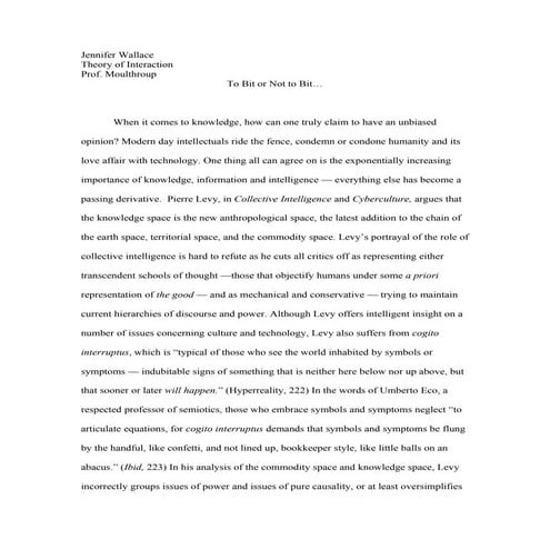 To Bit Or Not To Bit