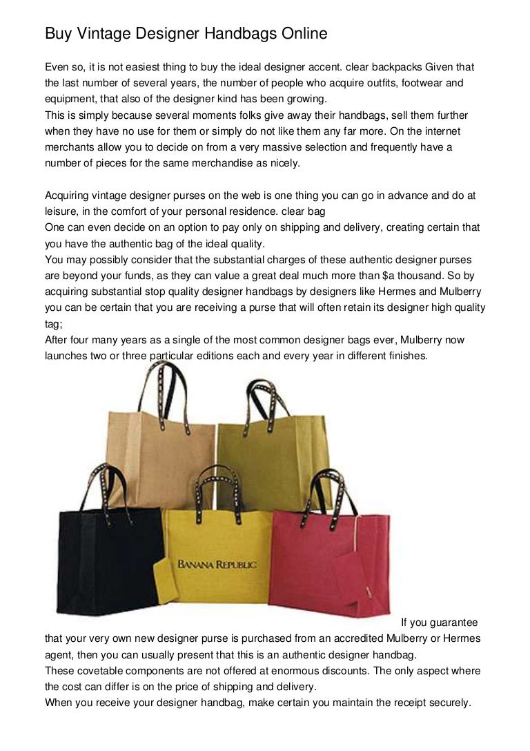vintage designer handbags online