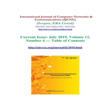 New research articles 2019 - July issue :  International Journal of Computer ...