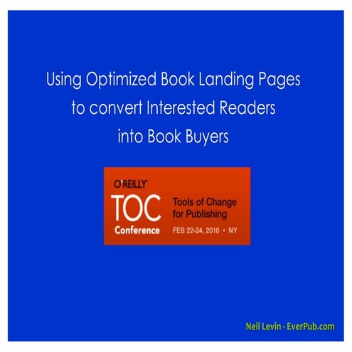 Designing Effective Book Landing Pages