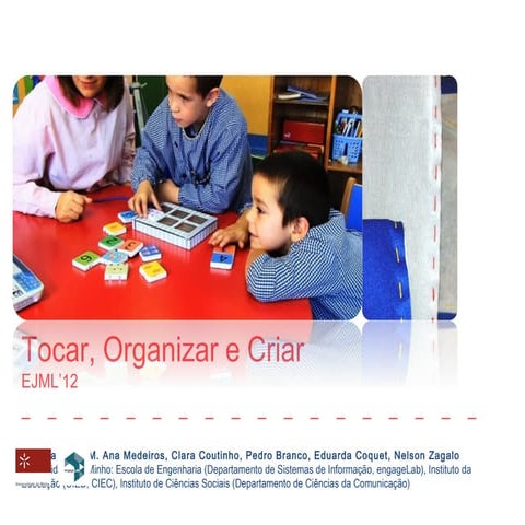 Tocar organizar e criar 