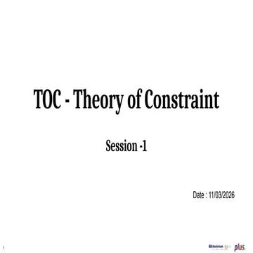 Theory of Constraints | PPTX