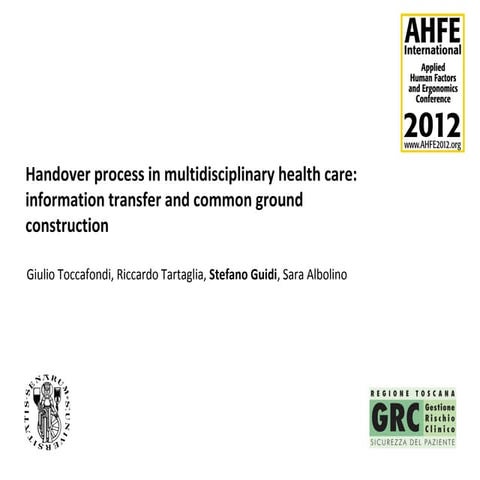 Toccafondi et al AHFE 2012