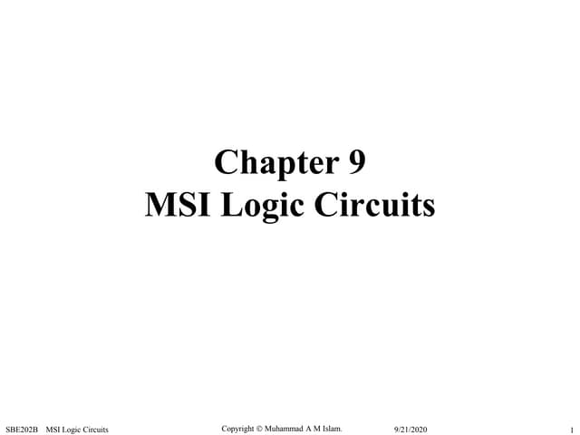 Tocci ch 9 msi logic circuits