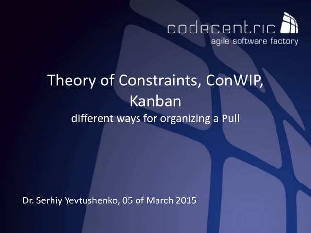 TOC ConWIP Kanban
