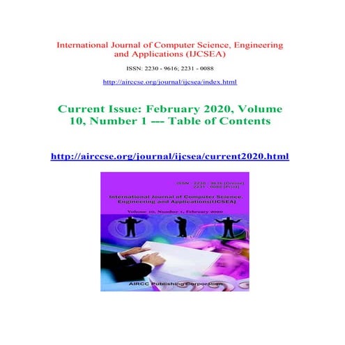 Current Issue: February 2020, Volume 10, Number 1 --- Table of Contents