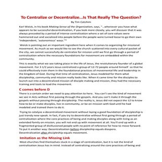 To centralize or decentralize...is ...