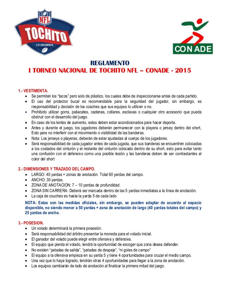 Reglas De Tochito Bandera prodesma Reglas De Tochito Bandera prodesma