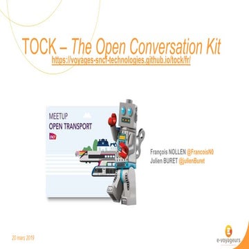 TOCK (The Open Conversation Kit) @ Meetup Open Transport