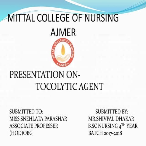 TOCOLYTIC AGENT.pptx