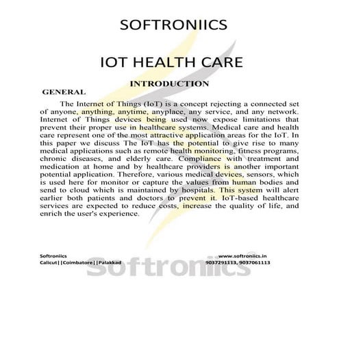 IOT HEALTH CARE