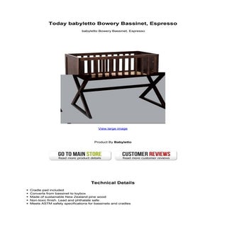 Today babyletto bowery bassinet esp...