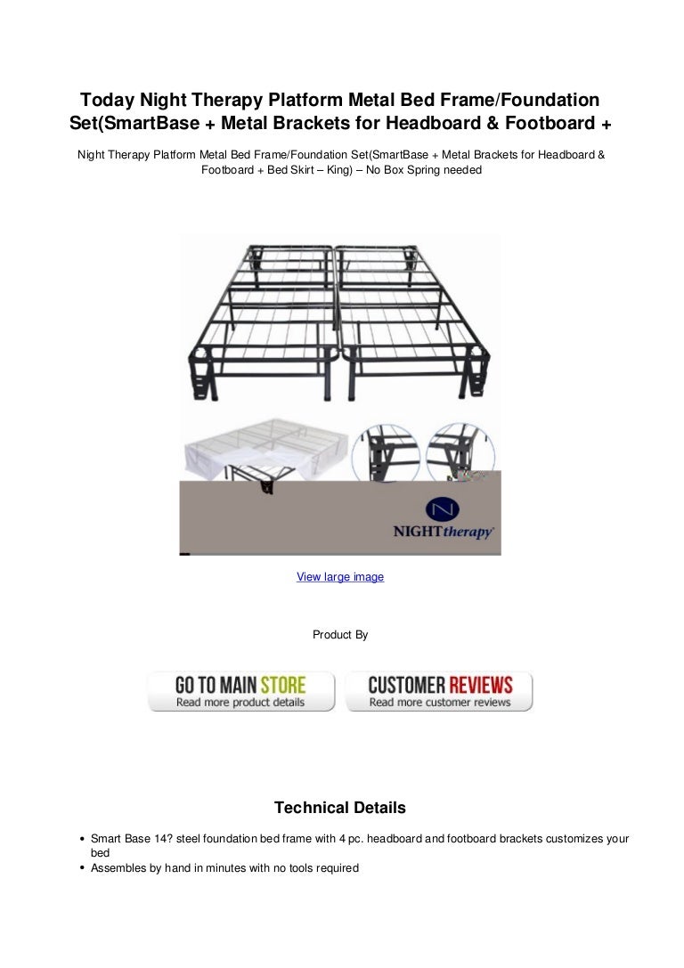 Today Night Therapy Platform Metal Bed Frame Foundation Setsmartbase