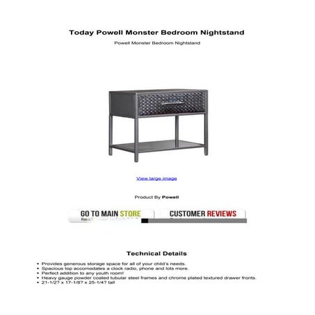 Today powell monster bedroom nightstand