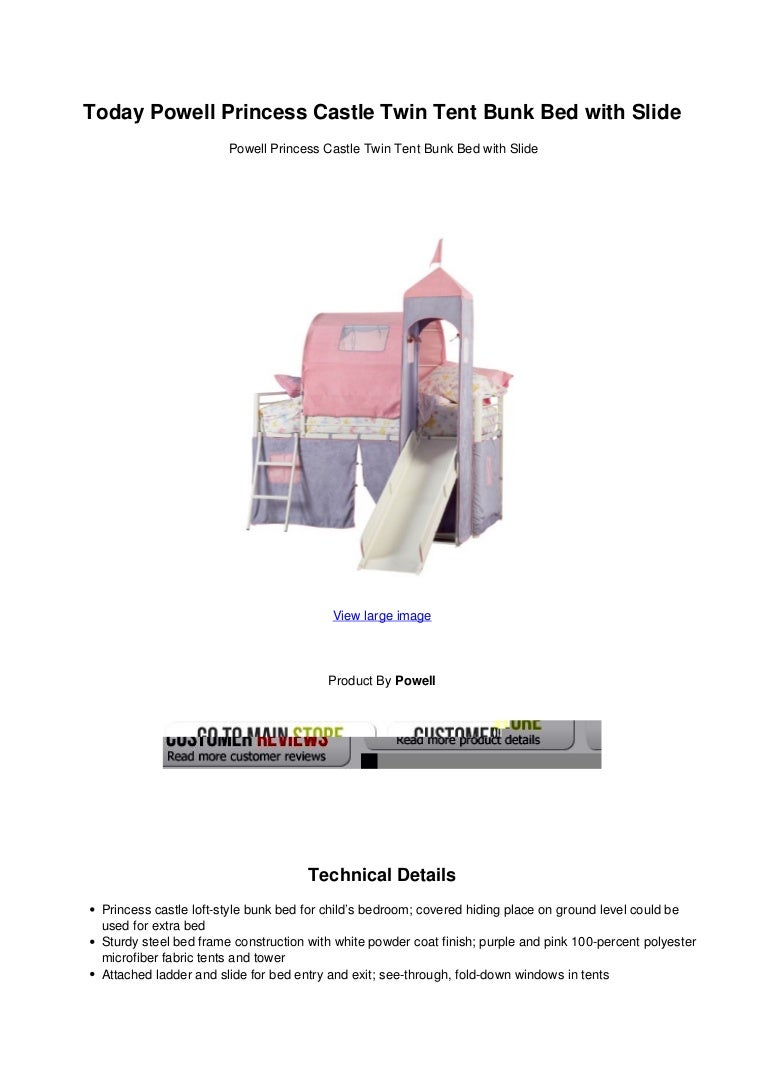 tent bunk bed with slide