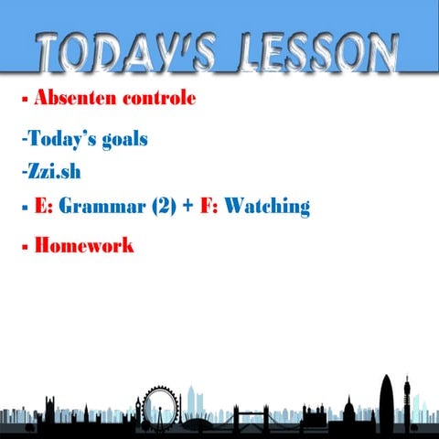 Year 1, Theme 1, E Grammar (2)