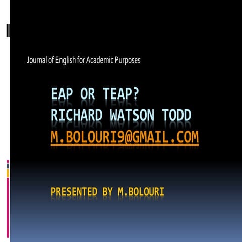 discourse analysis EAP