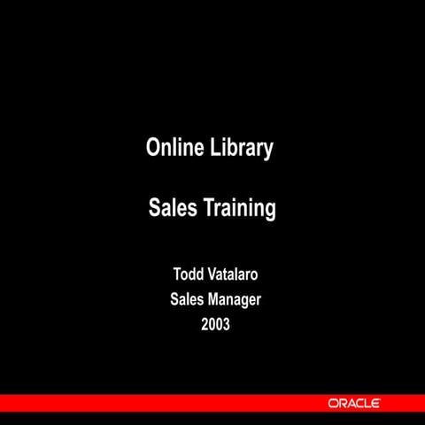 Todd vatalaro oracle 2003