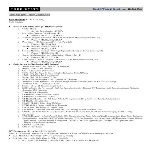 Health Care Experience