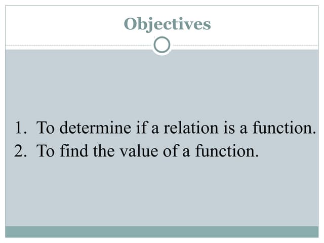 To determine if a relation is a function