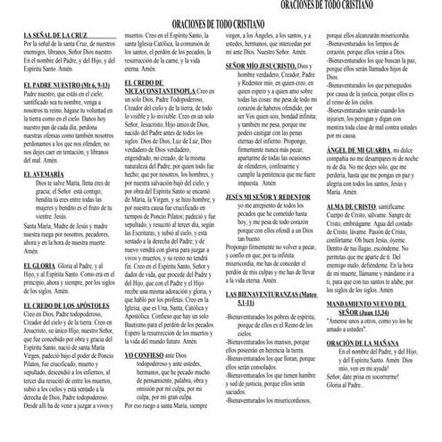 Todo Cristiano oracion