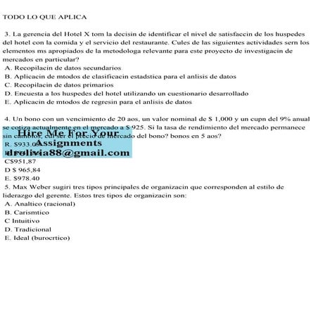 TODO LO QUE APLICA 3 La Gerencia Del Hotel X Tom La Decisi N D pdf