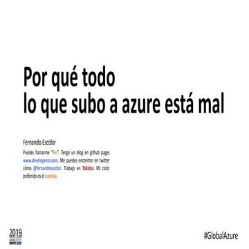 Por qué todo lo que subo a azure esta mal
