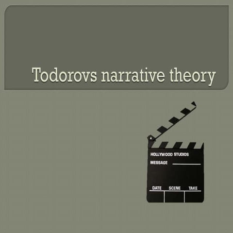 Todorov's Narrative Theory