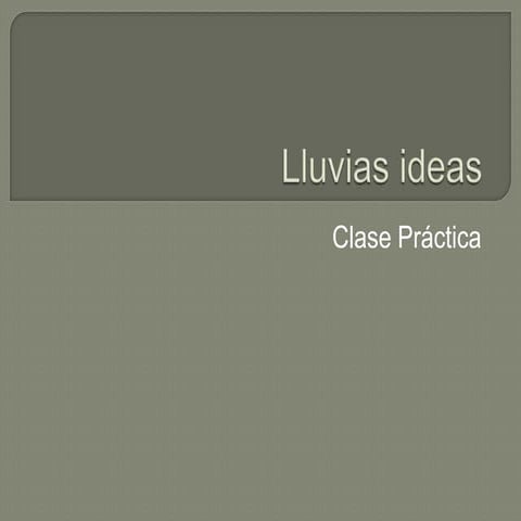 Ejemplo de lluvias de ideas