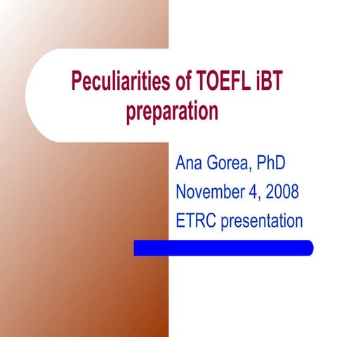 TOEFL Presentation | PPT