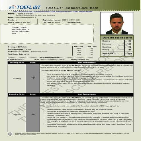 TOEFL iBT - Lorenzo Casale