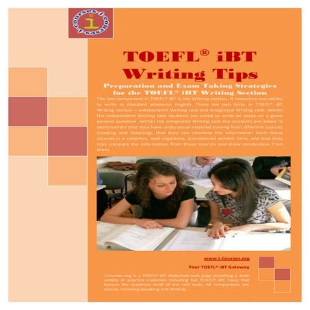 Toefl I Bt Writing Tips